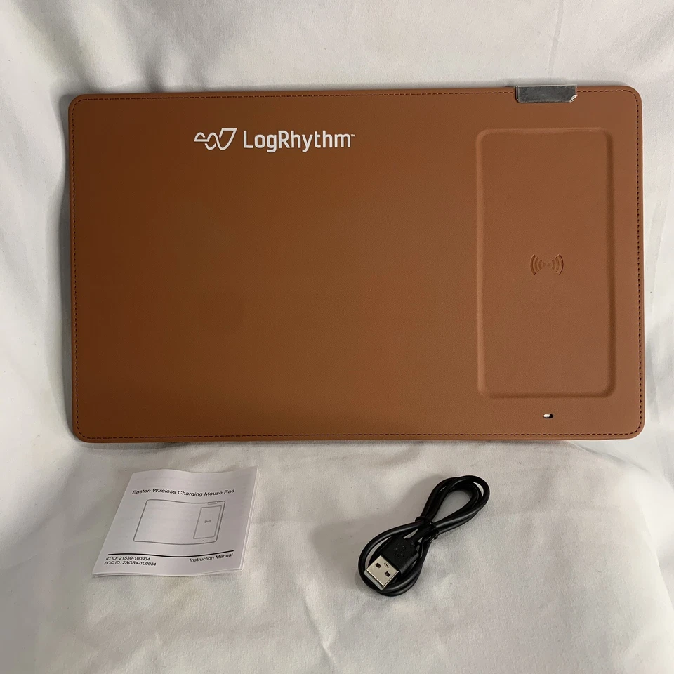 Wireless Charger 2in1 Mouse Pad QI Wireless Charging Faux Leather iPhone Android - Image 2 of 4