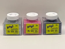 POP! EXTRA FINE GLITTER 2 OZ STACKABLE JAR CHOICE OF COLOR FREE SHIP