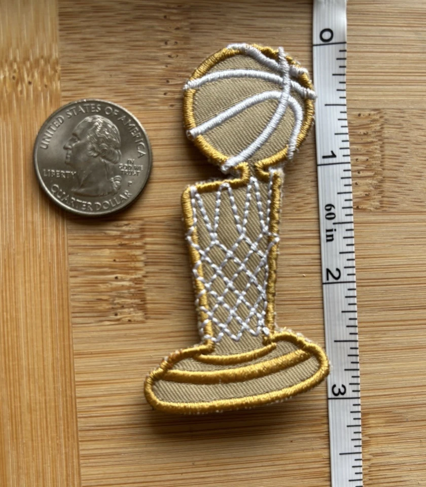 Трофей финала НБА Ларри О'Брайена чемпионата вышитая нашивка бесплатная доставка - Изображение 4 из 4