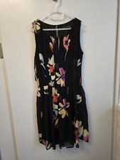 Atmosphere sleeveless Black Floral dress size 8 Fully Lined