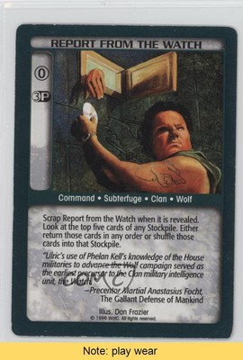 1996-98 Battletech CCG Report From the Watch READ 2s8