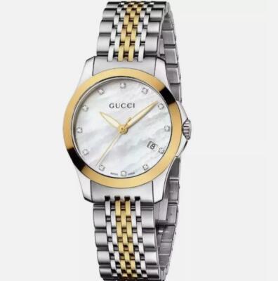New Gucci YA126513 Timeless Diamond Ladies Wristwatch 27 mm Quartz Watch
