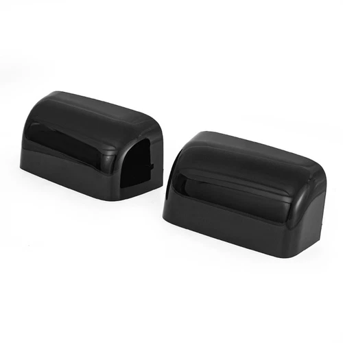 For 2008-2016 Ford F250 F350 F450 Top Half Gloss Black Mirror Covers Towing Cap - Foto 6 di 7