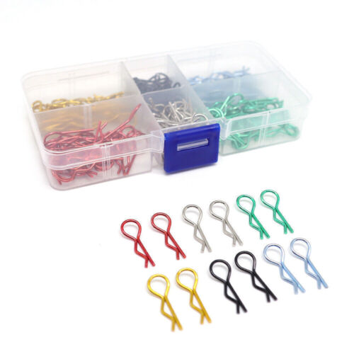6 Colors 180 PCS 1/10 1/12 RC Car Body Shell Clip Stainless Steel R Shape Pin - Picture 7 of 7