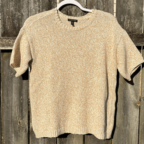 Maglione Eileen Fisher giallo pallido maglia manica corta XS - Foto 1 di 4