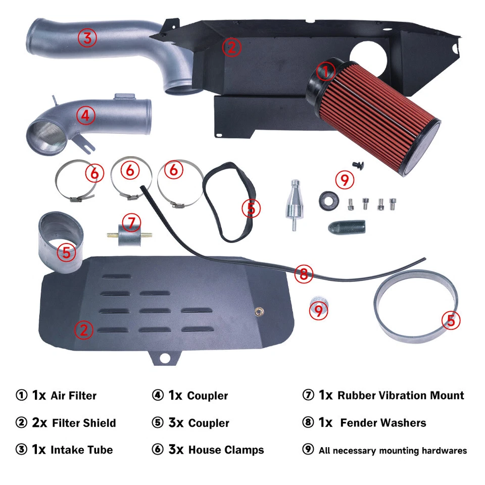 Cold Air Intake with Heat Shield for 2014-2016 BMW 420i 428i xDrive F3x 2.0T N20 - Image 4 of 4