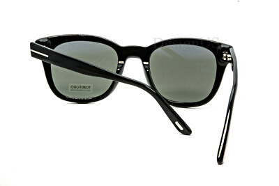 Tom Ford Eugenio Tf676 01c 52/22/145 Black Smoke Mirror Wayfarer Sunglasses Tom Ford Eugenio TF676 01C Black Smoke Mirror 52/22/145  main image 2