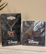 Disney Parks Mickey Mouse Earrings and Necklace Set New in Box