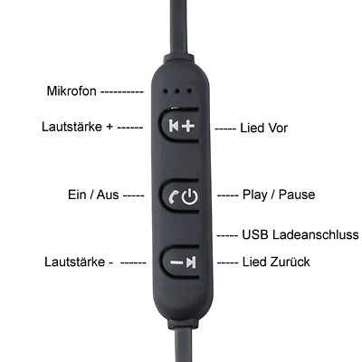 3K X9 Magnetic Bluetooth In-Ear Headphones – Wireless Earbuds With Mic – Black