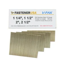 1-1/4" to 2 1/2" FINISH NAILS 16GA 304SS 800ct | SSB16-VP114-212