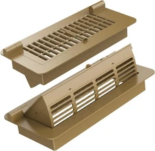2PCS Brown Floor Vent Cover 4" x 10" in Adjustable Deflectors For Office Ceiling
