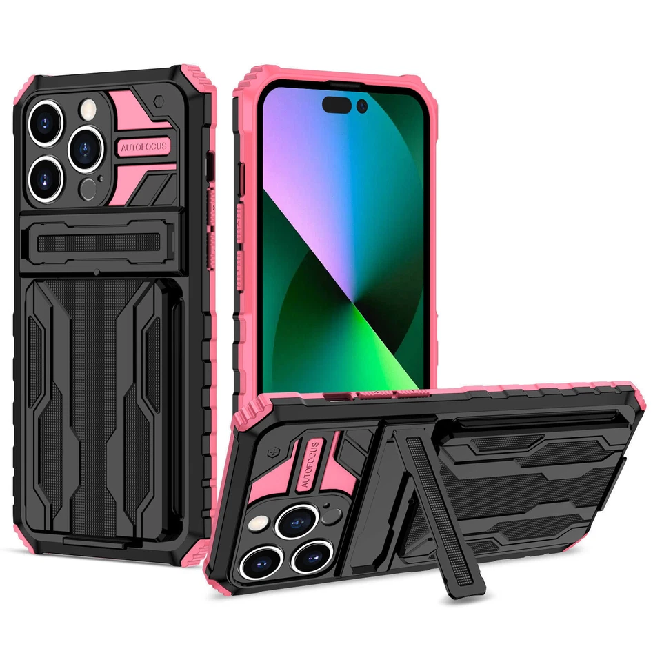 Luxury Rugged Armor Stand Cover Case For 16 15 14 13 12 11 Google Pixel 9 8 6 6A - Image 3 of 4