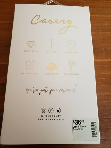 Coque Casery iPhone X/XS neuve dans sa boîte motif géode rose - Photo 2 sur 2