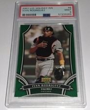 2007 Upper Deck Holiday Inn #8 Ivan Rodriguez Card Graded PSA 9 Mint Pop 7