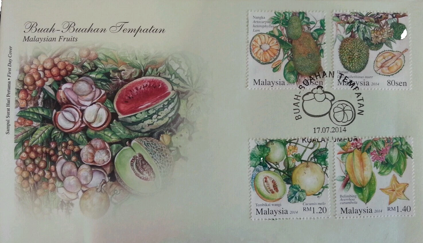 First Day of Issue Plants Malaysian Stamps (1963-Now)