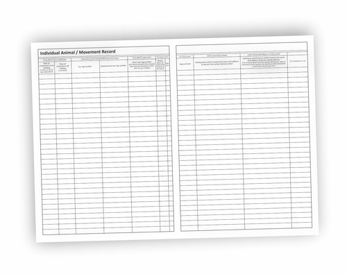 Herd Register for Bovine Animals / Cattle Movement Book (A4) Farm Livestock - 第 6/9 張圖片