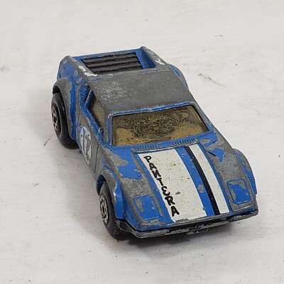 1975 Matchbox Superfast De Tomaso Pantera Blue w/ White Stripes
