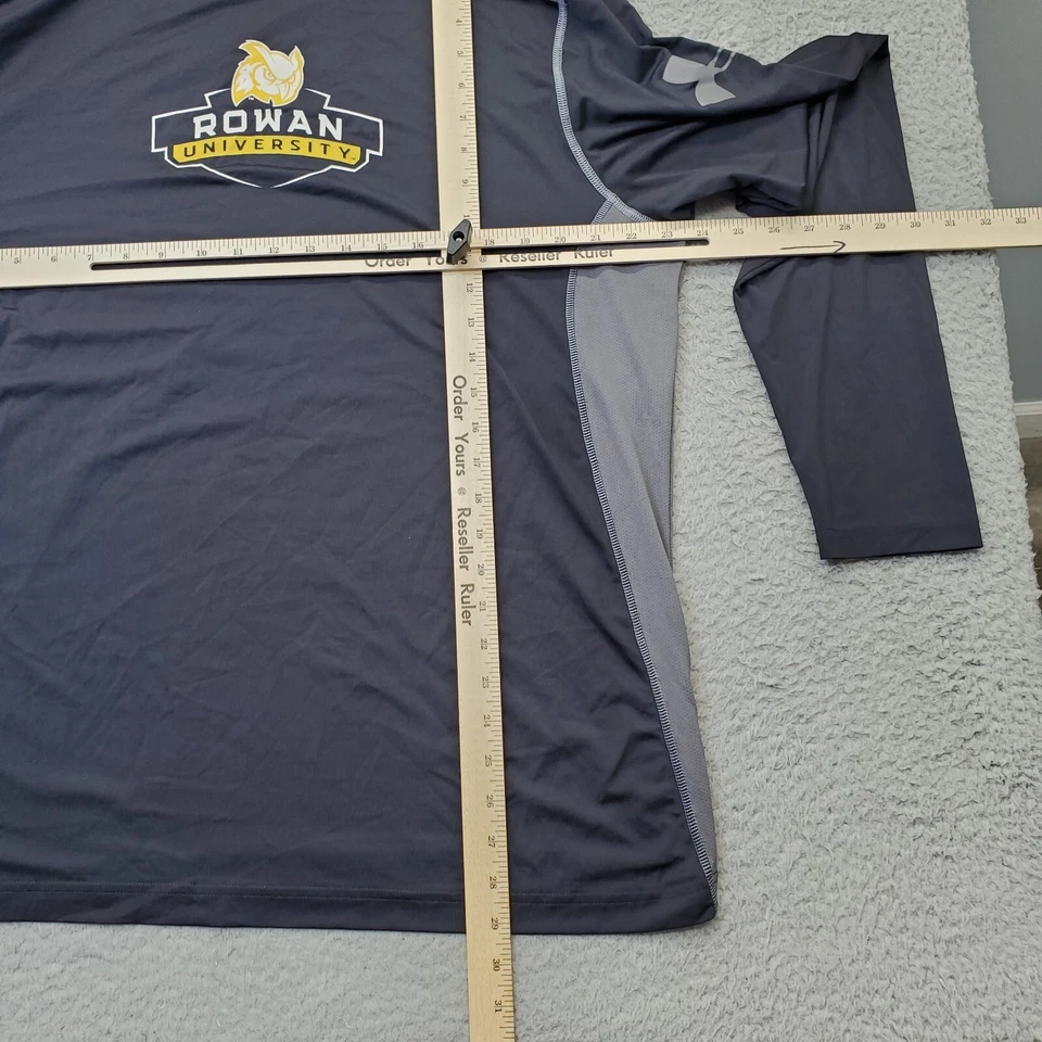 NCAA Rowan Profs Under armour Shirt Football Men 2XL Gray Sports Fitted HeatGear - Image 4 of 4