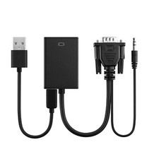 New VGA to HDMI Converter - 1080P Video Adapter for HDTV and Projector Use