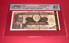 PMG Haiti "Commemorative" Banknote 20 Gourdes 2001 p271 GEM UNC 67