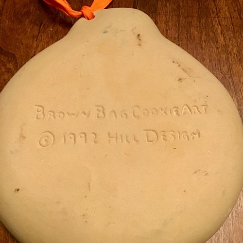 Bolso Marrón Vintage Arte Galleta Gres Galletas Molde Jack O Linterna Calabaza AUTOMÁTICO - Imagen 3 de 3