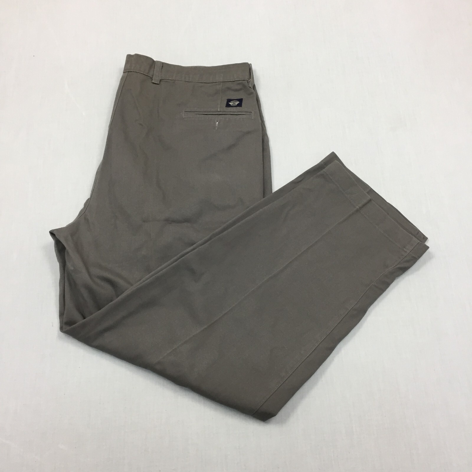 Dockers Chino Trousers Cotton Pants Straight Fit Mens Size 42W 30L Grey