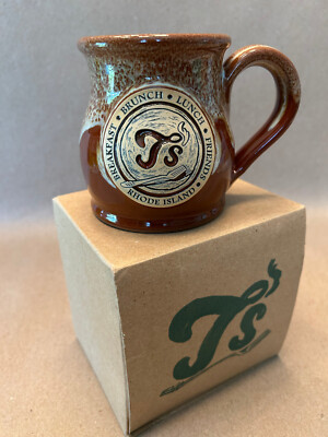 Deneen Pottery Mug - Round Belly - T's Restaurant Rhode Island (2000) - Brown