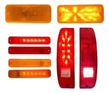 FORD Truck LED 73 74 75 76 77 Set 8pcs Tail Lights, Front Parking, Side Markers