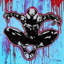 The Amazing Spider-Man - Original Pop Art Painting By Babes Kopp - Comic Book