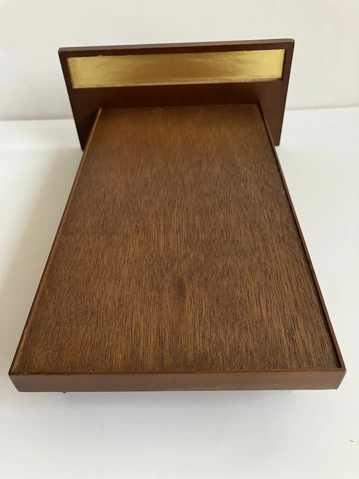 Cama y ropa de cama de madera moderna Mattel MCM de colección 1958 original Caja #813 Pre Barbie Japón Foto 4 de 4