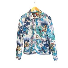 Vintage Resortcore Reversible Floral Popcorn Jacket Art To Wear Lagenlook Artsy