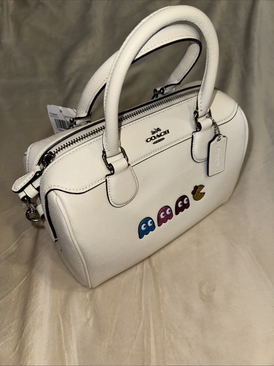 COACHバッグ Coach X Pac-Man F72907 Leather Mini Bennett Satchel Collaboration
