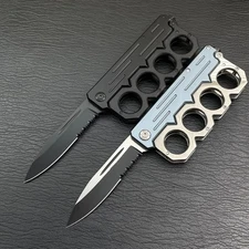 Outdoor mechanical tactical folding knife survival defense hunting camping tool