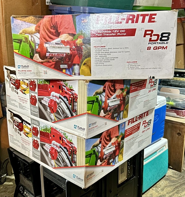Fill-Rite RD 8 RD812NP , 8GPM Portable Fuel Transfer Pump 12VDC, 1/6 HP