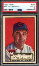 1952 Topps Tough Semi High #295 Phil Cavarretta PSA 4 Centered Chicago Cubs 4357