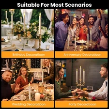 6 Pack Flameless Candles with Remote Control Timer, Flickering LED Taper Cand...