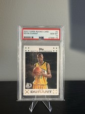 2007 Topps Rookie Card #2 Kevin Durant Supersonics RC PSA 10 GEM MINT ? . rookie card picture