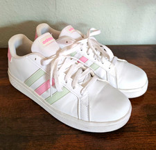 adidas Damen Sneaker Low Top Weiß Rosa Grün...