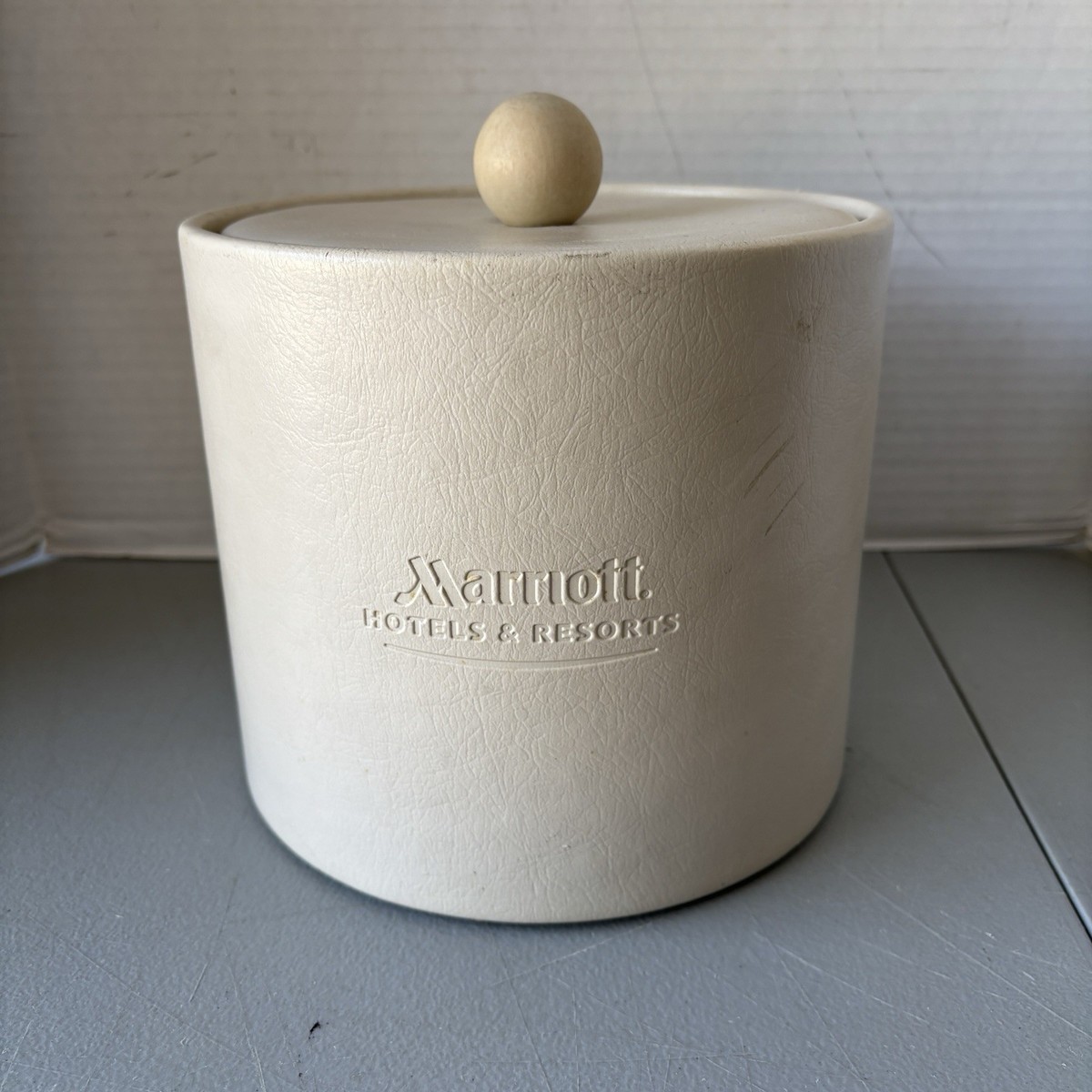 VTG Marriott Hotels & Resorts Faux Leather Ice Bucket Barware