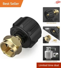 Solid Brass Propane Refill Adapter to Easily Fill 1LB Cylinders from 20LB Tank