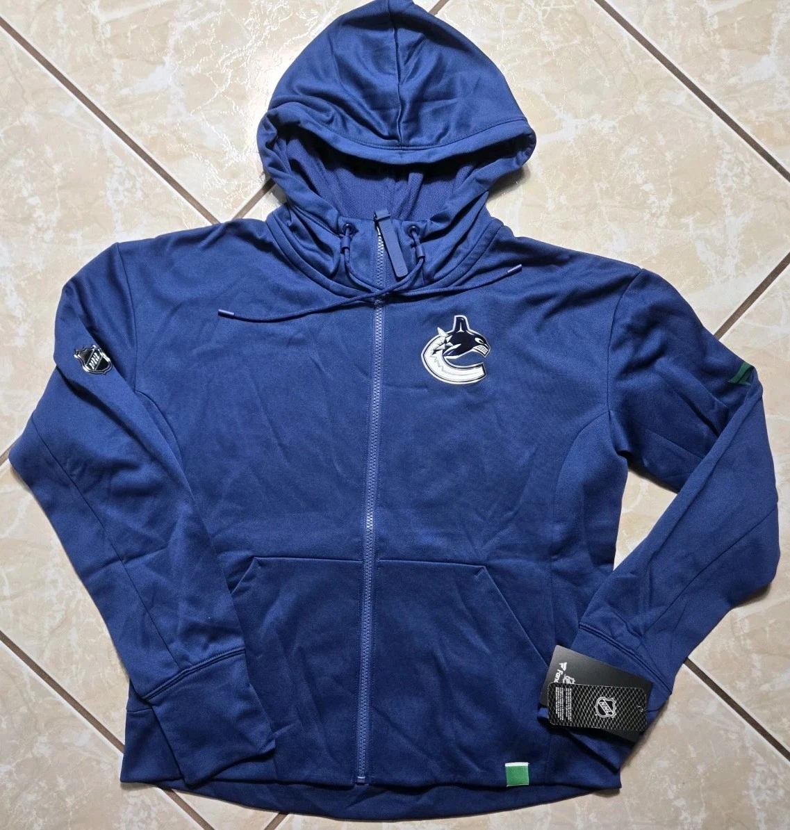 Maillot authentique bleu à domicile Fanatics des Vancouver Canucks pour homme