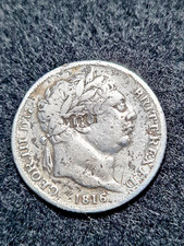 1816 British King  George III Silver Sixpence Collectors coin good Condiction