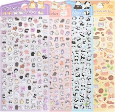 500 Mini Puffy Stickers 4 Sheets Kawaii
