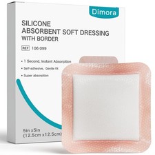 Dimora Silicone Super Absorbent Wound Dressings - Gentle Adhesive Bandages wi...