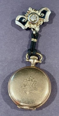 1913 Elgin Grade 320 7J Pocket Watch Wadsworth Gold Filled W/ Brooch Working