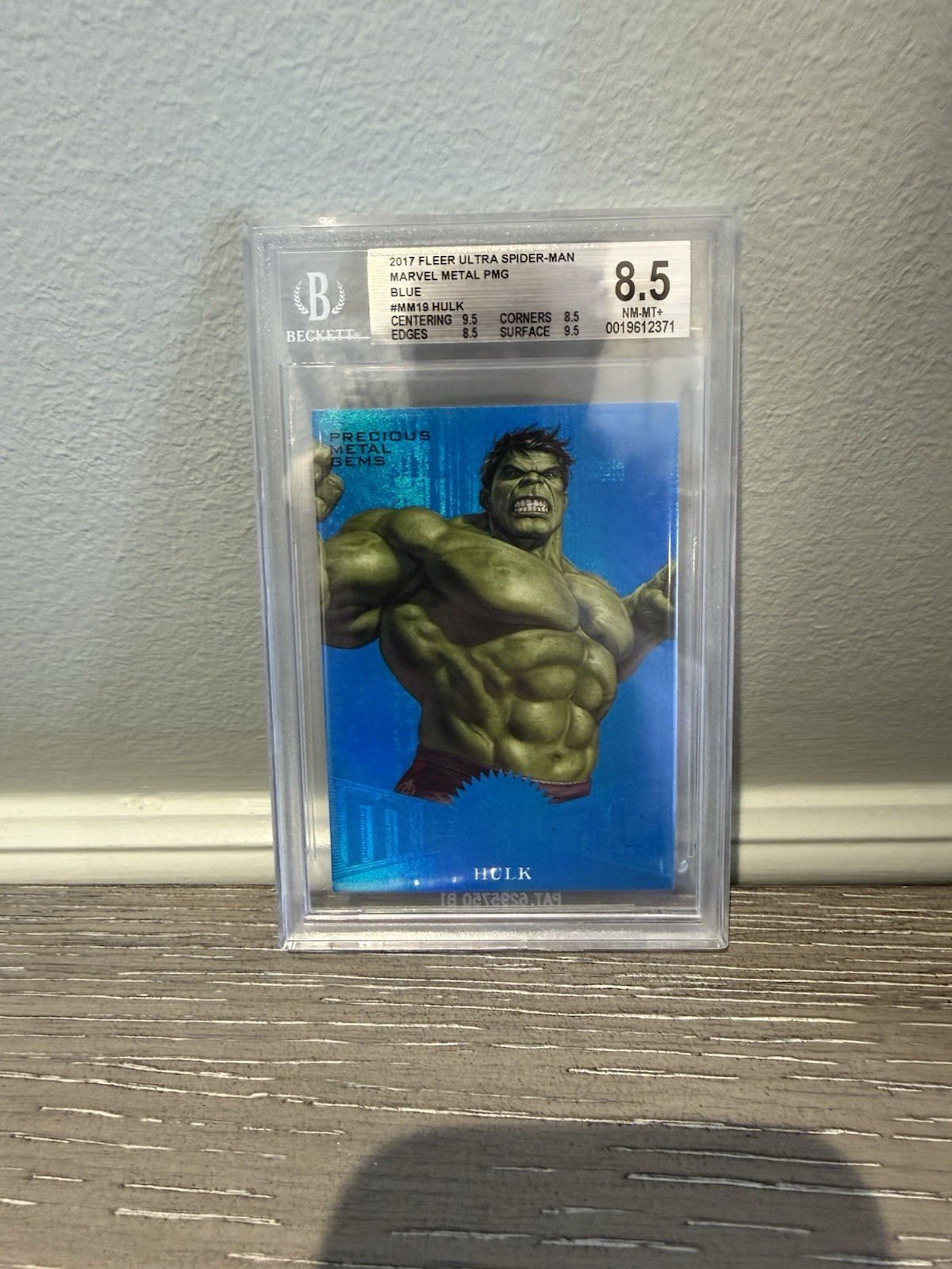 2017 Fleer Ultra Spider-Man Marvel Metal PMG BLUE HULK #/49 MONSTER SUBS