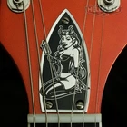 "Devilette" 100% Brass Truss Rod Cover. Fits most Gretsch® style guitars.