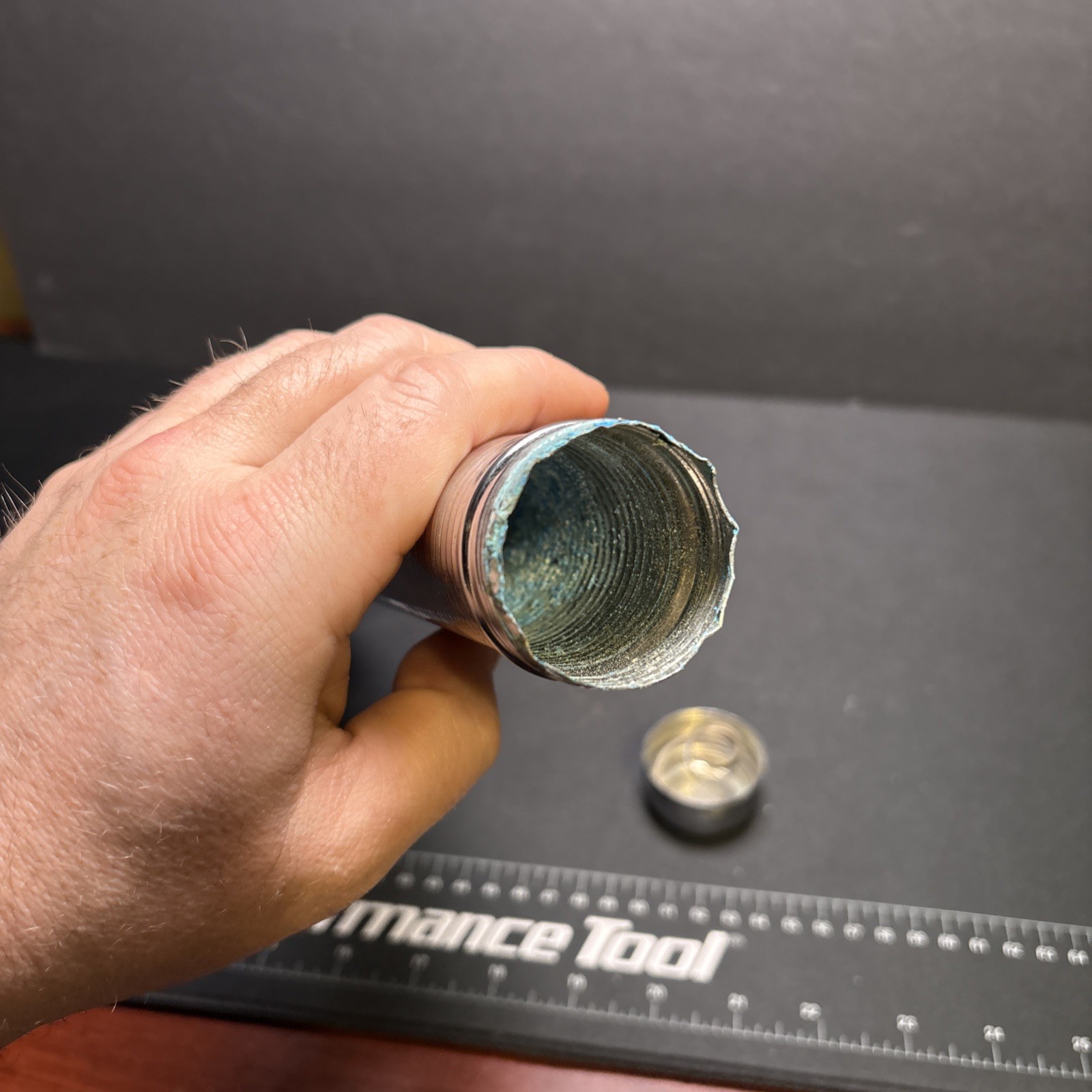 Vintage  TRU-TEST True Value Supreme Vintage 15” Chrome w Morse Code Button ASIS