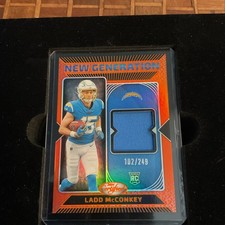 Panini Certified New Generation Jerseys Ladd McConkey Mirror Orange RC MEM /249