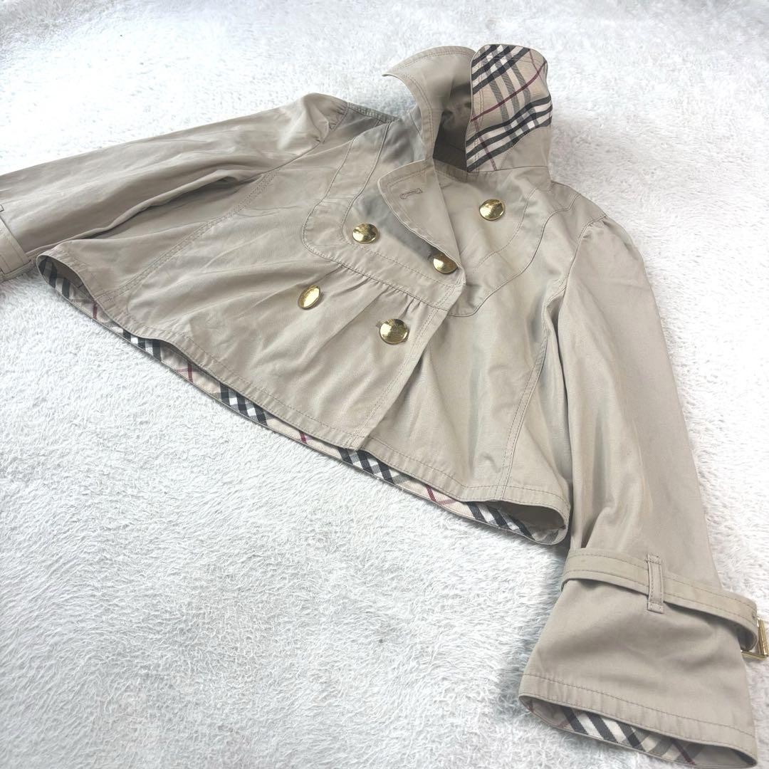 BURBERRY BLUE LABEL Short trench coat, 3/4 sleeves, size 38 | eBay